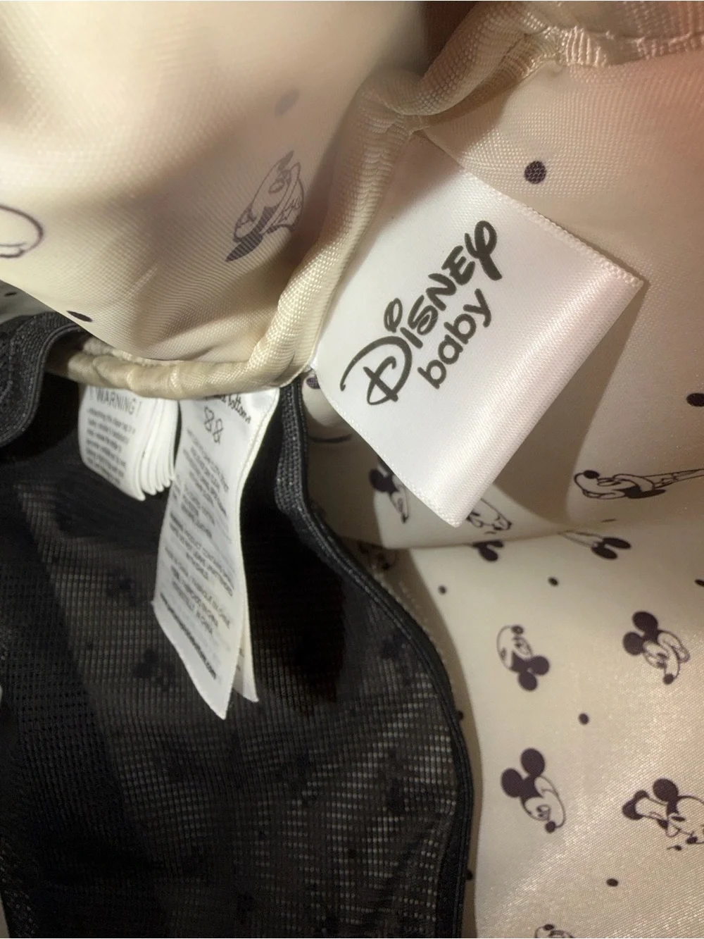 Petunia Pickle Bottom Black&White Mickey Mouse over Years Backpack Diaper Bag